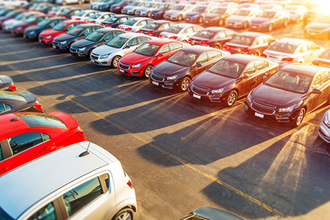 Car lot with tons of cars ready for Auto Insurance in Oneonta